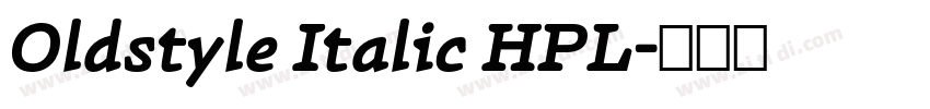 Oldstyle Italic HPL字体转换